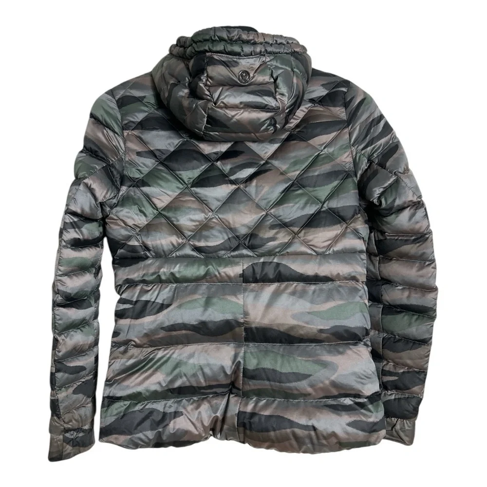 Lululemon Fluffin Awesome Coast Camo Butter Pink Down Jacket Size 8 - Picture 3 of 13